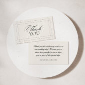 エレガントヴィンテージブラック&ホワイト結婚ズ・サンキュー エンクロージャーカード