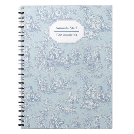 エレガントヴィンテージブルーグレートイレデジュウスモール ノートブック (正面)