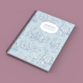 エレガントヴィンテージブルーグレートイレデジュウスモール ノートブック