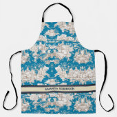 エレガントヴィンテージブルーターコイズレイクトワルドジュイ エプロン (正面)