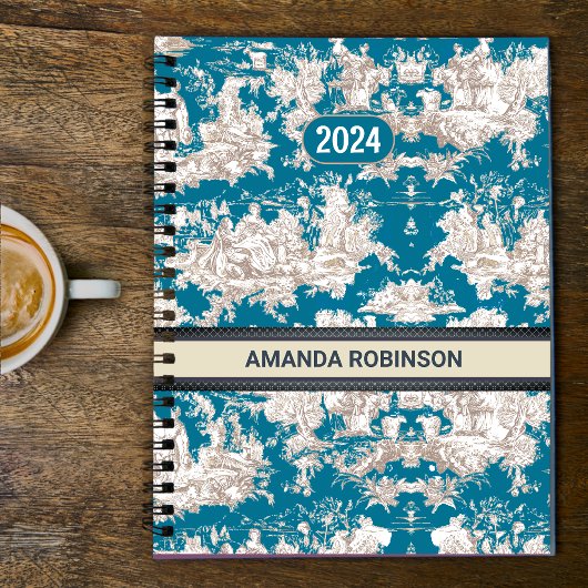 エレガントヴィンテージブルーターコイズレイクトワルドジュイ プランナー手帳