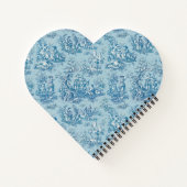 エレガントヴィンテージブルーティール（緑がかった色）トイレデジュイハート ノートブック (裏面)