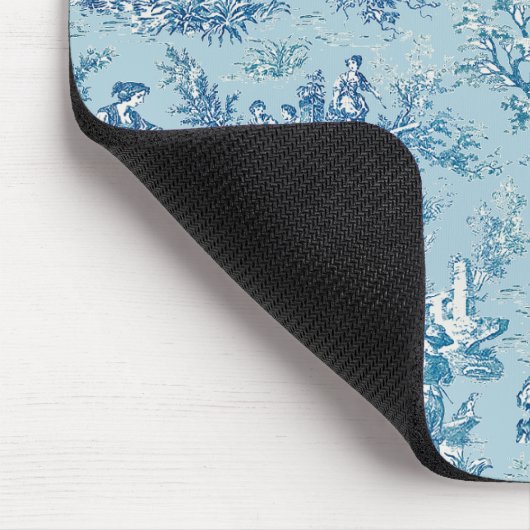 エレガントヴィンテージブルーティール(緑がかった色)トワルドジュイ マウスパッド (コーナー)