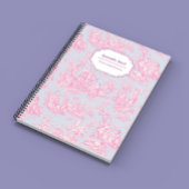 エレガントヴィンテージブルーピンクトイレデジュウスモール ノートブック