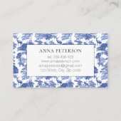 エレガントヴィンテージブルーフランスのトイルシカ 名刺 (裏面)