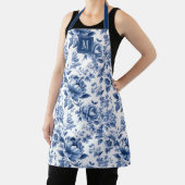 エレガントヴィンテージブルーフローライングリッシュガーデン エプロン (インサイチュ)