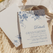 エレガントヴィンテージブルーフローラジュイ詳細カード エンクロージャーカード