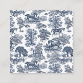 エレガントヴィンテージブルーホース結婚トイル エンクロージャーカード (裏面)