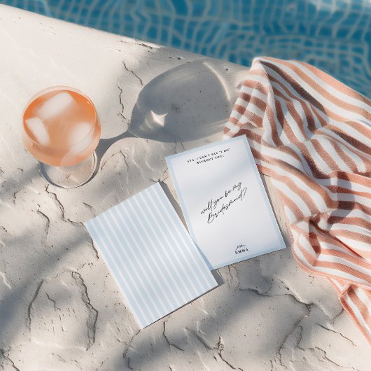 エレガントヴィンテージブルー花嫁プロポーザル・カード 招待状