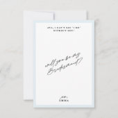 エレガントヴィンテージブルー花嫁プロポーザル・カード 招待状 (正面)