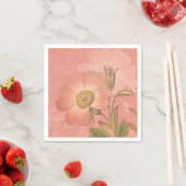 エレガントヴィンテージプリムローズ結婚ピンク スタンダードカクテルナプキン (インサイチュ)