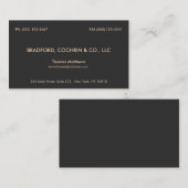 エレガントヴィンテージプロフェッショナルコンサルタント黒 名刺 (正面/裏面)