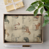 エレガントヴィンテージベジ素朴ュホースブリードトイレ 薄葉紙 (ギフト)