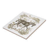 エレガントヴィンテージベ素朴イージュホースフローラトワール タイル (側面)