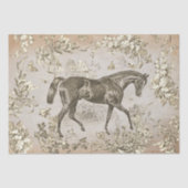 エレガントヴィンテージベ素朴イージュホースフローラトワール 薄葉紙 (正面)