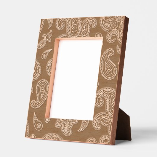 エレガントヴィンテージペイズリーフローラ刻印枠 レーザー彫刻フレーム (左)