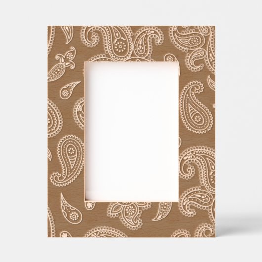 エレガントヴィンテージペイズリーフローラ刻印枠 レーザー彫刻フレーム (正面)