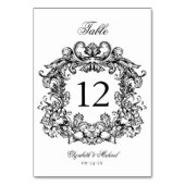 エレガントヴィンテージホワイトブ結婚ラック テーブルナンバー (裏面)