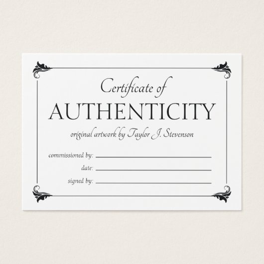 エレガントヴィンテージホワイト認証証明書 (正面)