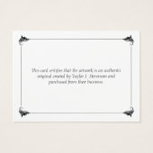 エレガントヴィンテージホワイト認証証明書 (裏面)