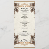 エレガントヴィンテージボヘミアン結婚フローラ プログラム (裏面)