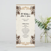 エレガントヴィンテージボヘミアン結婚フローラ プログラム (スタンド正面)