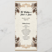 エレガントヴィンテージボヘミアン結婚フローラ プログラム (正面)