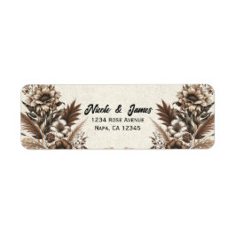 エレガントヴィンテージボヘミアン結婚フローラ ラベル