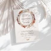 エレガントヴィンテージボホ秋の水の色結婚の 招待状