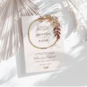 エレガントヴィンテージボホ秋の水の色結婚の 招待状