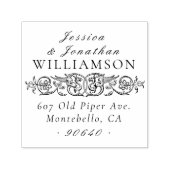 エレガントヴィンテージボ結婚タニカル差出人住所 セルフインキングスタンプ (デザイン)