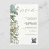 エレガントヴィンテージボ結婚タニカル詳細QRコード エンクロージャーカード (正面)