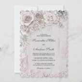 エレガントヴィンテージボ結婚ホテンプレート 招待状 (正面)