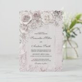 エレガントヴィンテージボ結婚ホテンプレート 招待状 (スタンド正面)