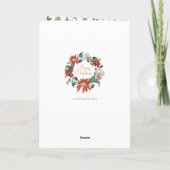 エレガントヴィンテージポインセチア花リースカード カード (裏面)