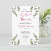 エレガントヴィンテージマゼンタサプライズブライダルシャワー 招待状 (スタンド正面)