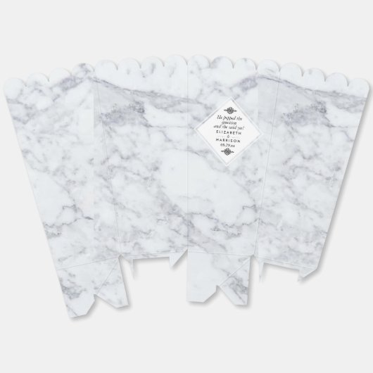 エレガントヴィンテージマ結婚ーブル フェイバーボックス (見開き)