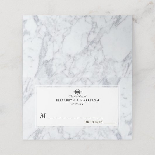 エレガントヴィンテージマ結婚ーブル プレイスカード (外部開封)