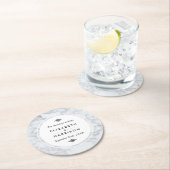 エレガントヴィンテージマ結婚ーブル ラウンドペーパーコースター (インサイチュ)