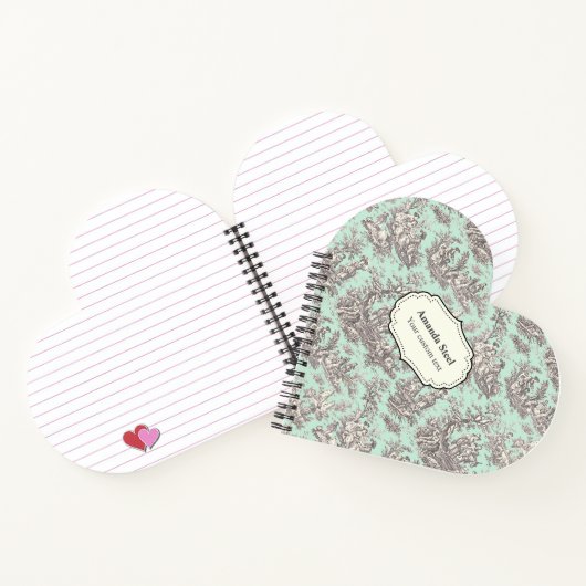 エレガントヴィンテージミントゥワールデジュイハート ノートブック (内部)