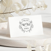 エレガントヴィンテージモノグラ結婚ムの座席 プレイスカード