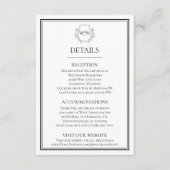 エレガントヴィンテージモノグ結婚ラム エンクロージャーカード (正面)