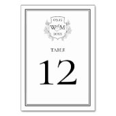 エレガントヴィンテージモノグ結婚ラム テーブルナンバー (正面)