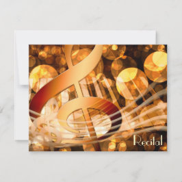 エレガントヴィンテージユニセックス音楽リサイタル招待状 招待状