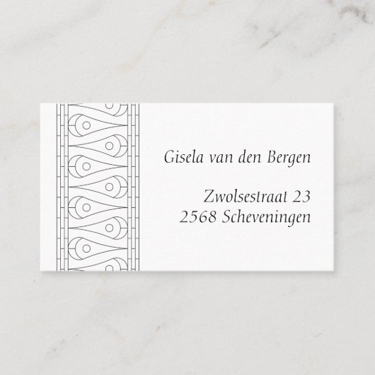 エレガントヴィンテージラインアート 名刺 (正面)