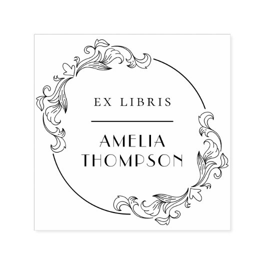 エレガントヴィンテージラウンドフレームExライブラリ名 セルフインキングスタンプ (デザイン)