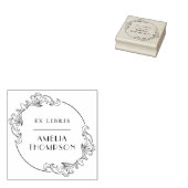 エレガントヴィンテージラウンドフレームExライブラリ名 ラバースタンプ (押印)