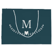 エレガントヴィンテージリースとハート ラージペーパーバッグ (裏面)