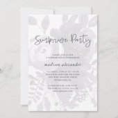 エレガントヴィンテージルックフローラサプライズパーティー 招待状 (正面)