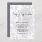エレガントヴィンテージルックフローラベビー散布 招待状 (正面/裏面)